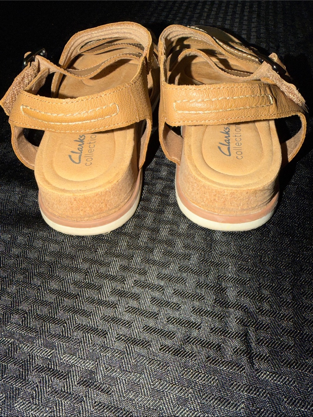 Clarks Tan Crisscross Slingback Sandals - Picture 3 of 3